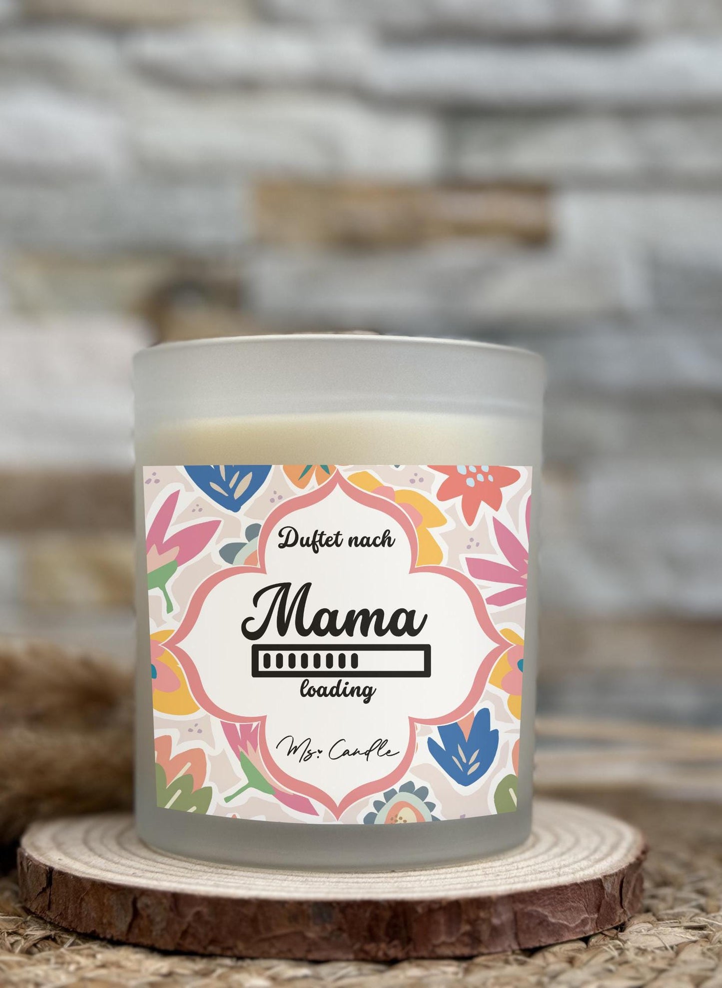 Duftkerze mit Botschaft - Mama Loading