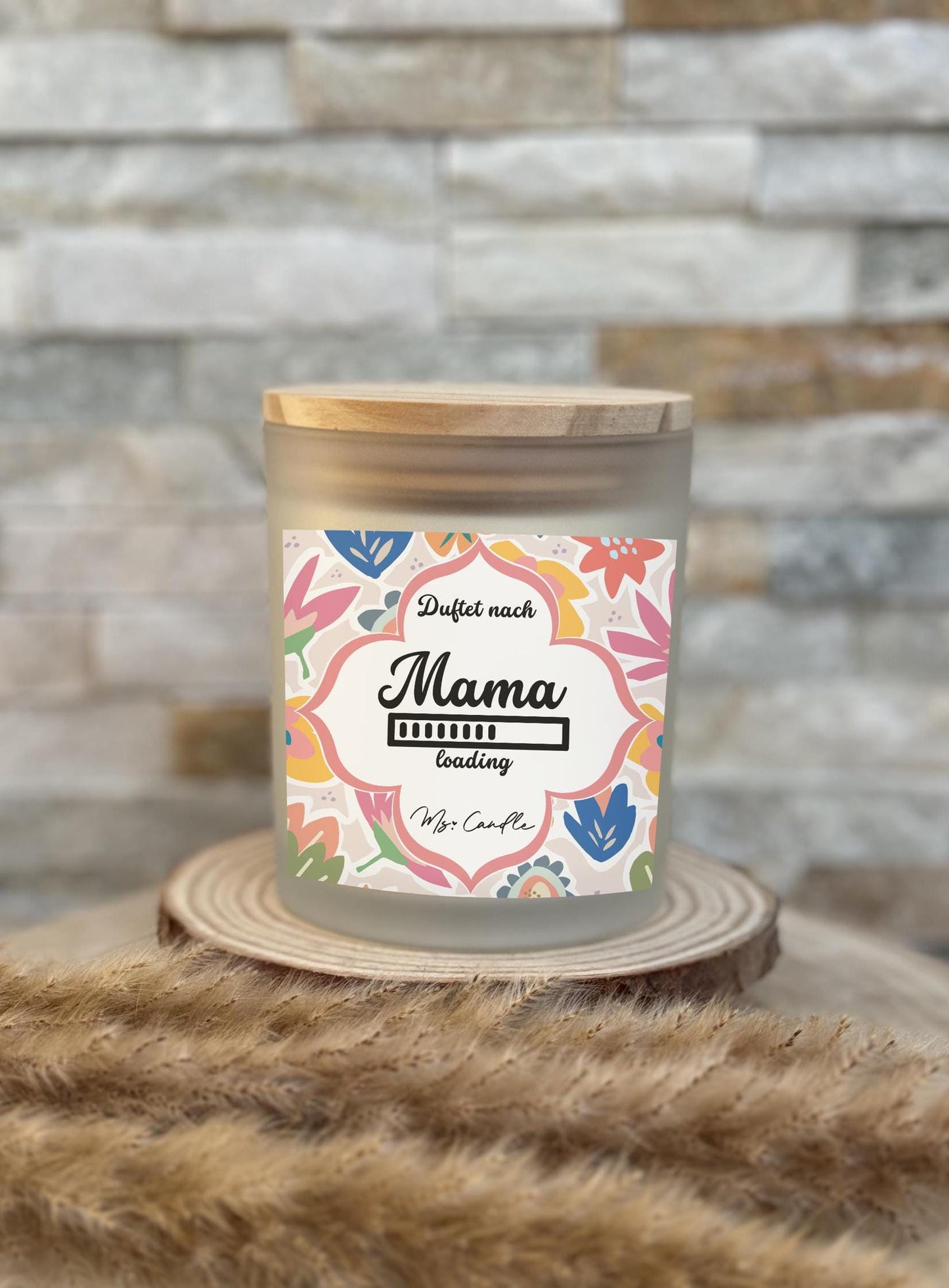 Duftkerze mit Botschaft - Mama Loading