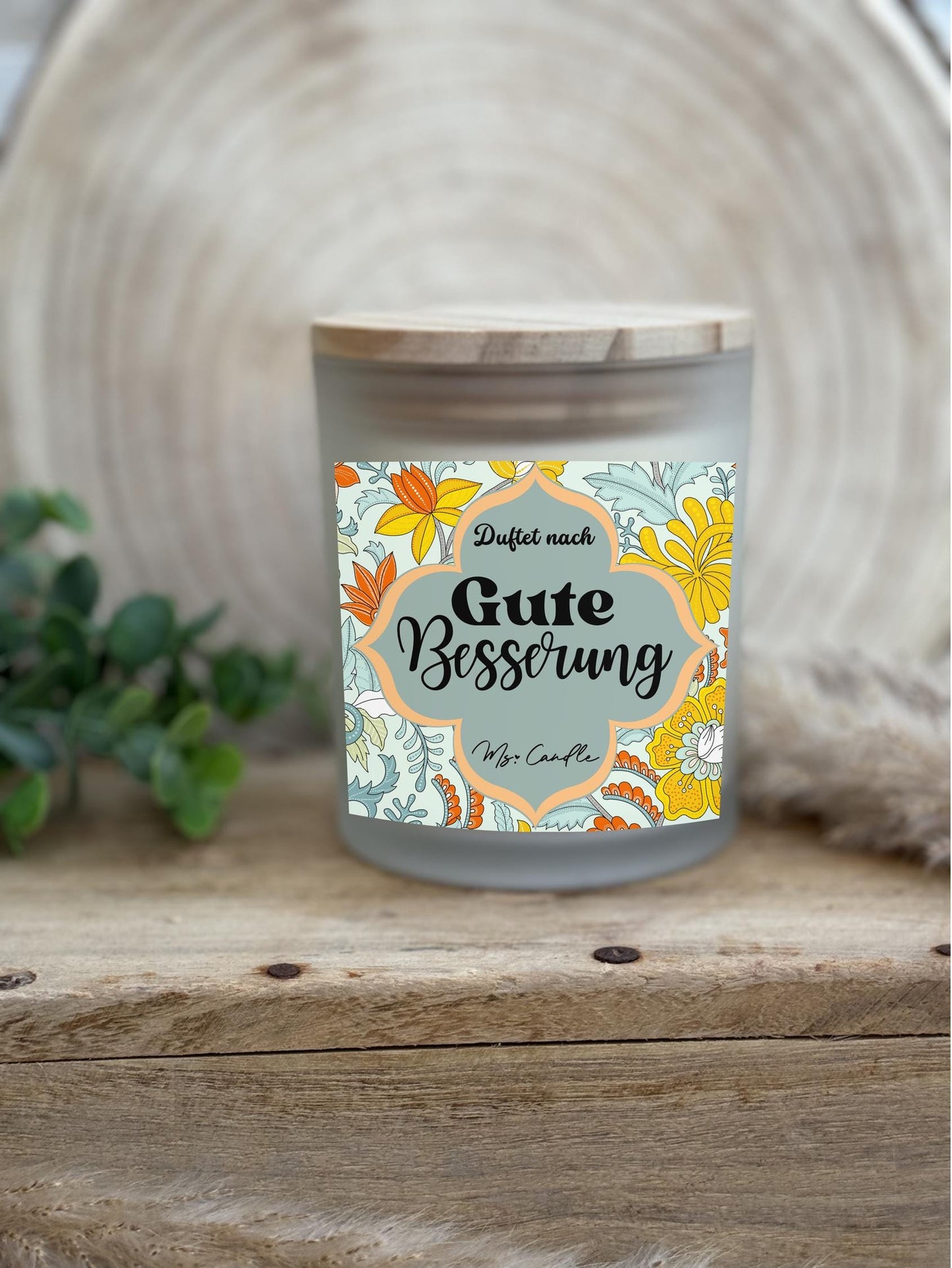 Gute Besserung Geschenk Kerze mit Spruch Geschenkidee bei Krankheit Sojawachs Kerze Geschenk mit Botschaft Genesungswünsche für Kollegin
